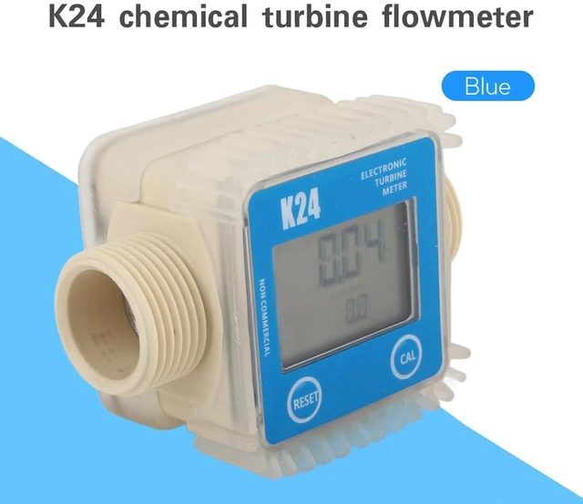 Alt view image 6 of 6 - Walfront K24 Turbine Flow Meter Digital Fuel Flowmeter with LCD Display for Water Chemical Liquids G1 (3.25cm) Male Thread Connection