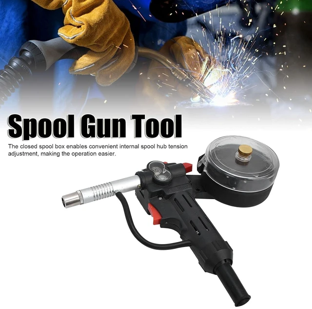 Alt view image 2 of 6 - Spool Gun 200A CO2/180A Mixed Gases Air Cooled Aluminum Welding MIG Welder Accessory with Closed Spool Box for Trailers Cars Boats High Altitude Maintenance (Spool Gun)