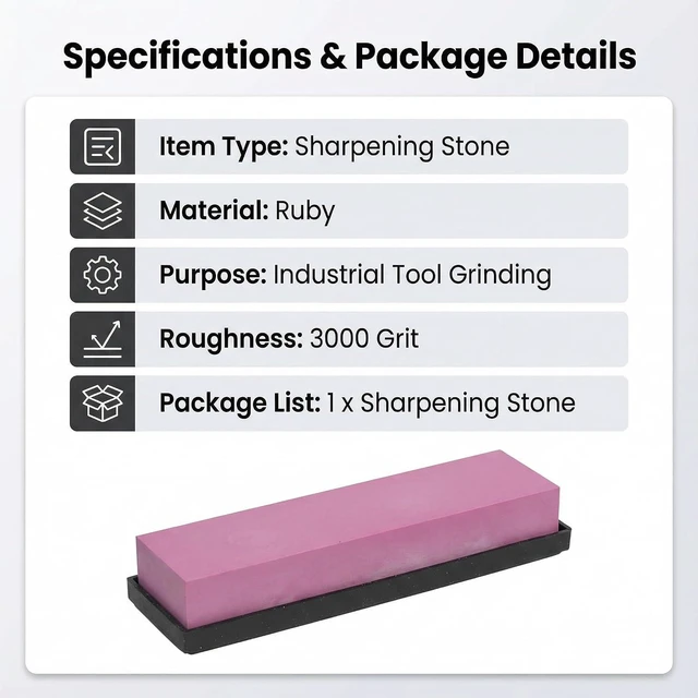 Alt view image 3 of 6 - Knife Sharpening Stone 3000 Grit Sharpener Whetstone Set Ruby Fine Grinding Kitchen Tool Rectangle Sanding Stone Block for Kitchen/Hunting/Pocket Knives or Blade 200 * 50 * 25mm