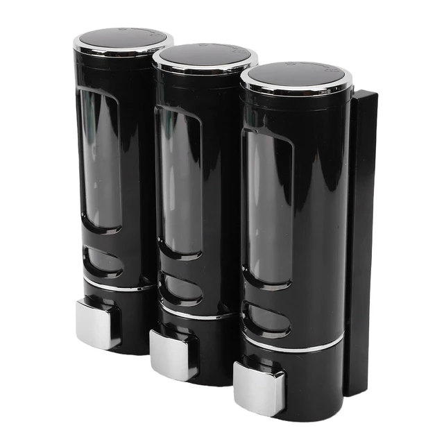 Alt view image 2 of 6 - WALFRONT Shampoo and Conditioner Dispenser, ABS Wall Mounted 3 Chamber