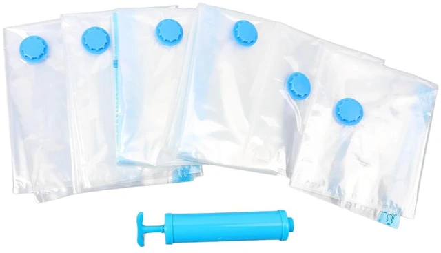 Alt view image 6 of 6 - WALFRONT Compression Storage Bag Set, PE PET Vacuum Compression Bags with