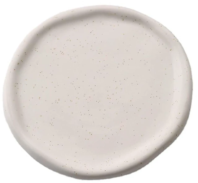 Alt view image 2 of 6 - Walfront Ceramic Jewelry Plate Glossy Jewelry Storage Plate Simple (White