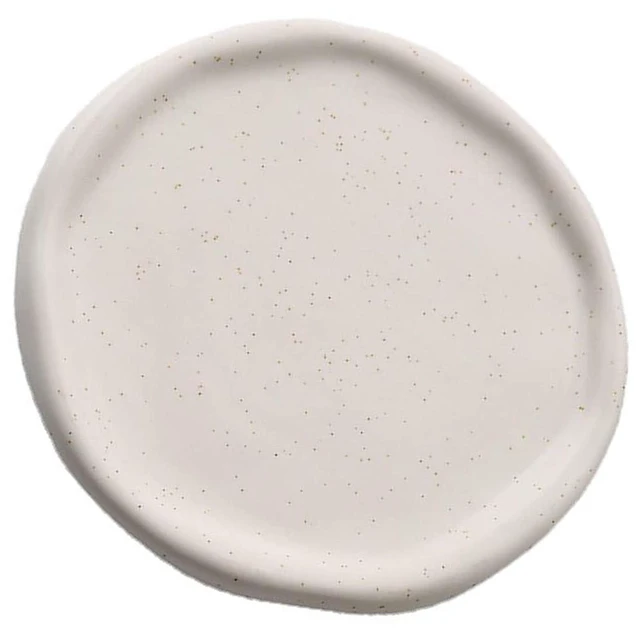 Alt view image 6 of 6 - Walfront Ceramic Jewelry Plate Glossy Jewelry Storage Plate Simple (White