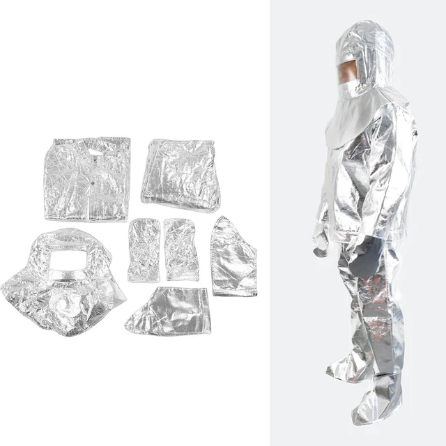 Alt view image 4 of 6 - Walfront Heat Insulated Suit Aluminized Fireproof Clothing 1832 to 2192°F