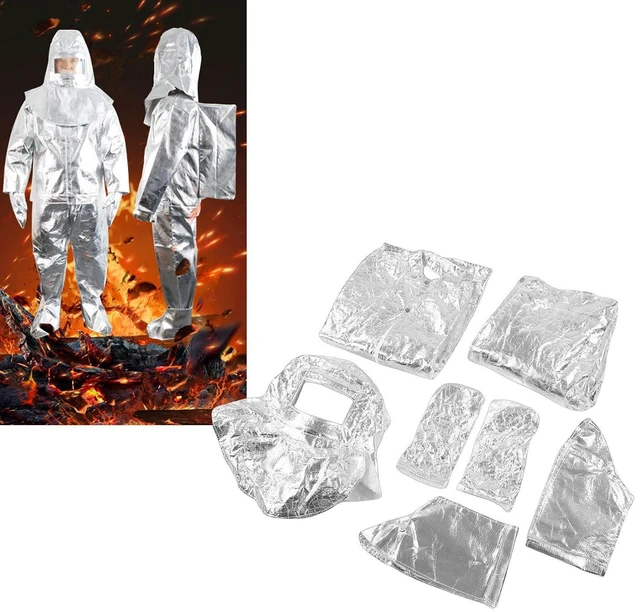 Alt view image 5 of 6 - Walfront Heat Insulated Suit Aluminized Fireproof Clothing 1832 to 2192°F