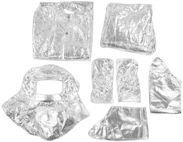 Alt view image 6 of 6 - Walfront Heat Insulated Suit Aluminized Fireproof Clothing 1832 to 2192°F