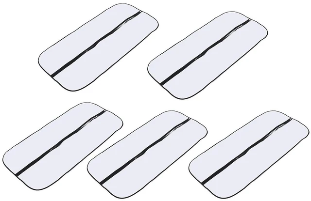 Alt view image 2 of 6 - WALFRONT Clear Garment Bags, Washable Plastic Clothes Covers for Hanging Storage, Zippered Dust Proof Suit Bags 5 Pack 23.6 X 47.2in for Closet Shirts Jackets Sweaters Suits