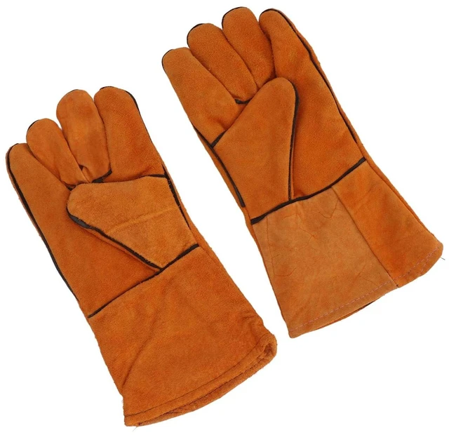 Alt view image 2 of 6 - Walfront Garden Safety Gloves, Cowhide Stab Work Gloves Mid Length 12.6 X