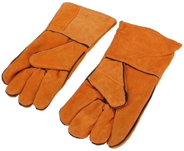 Alt view image 5 of 6 - Walfront Garden Safety Gloves, Cowhide Stab Work Gloves Mid Length 12.6 X