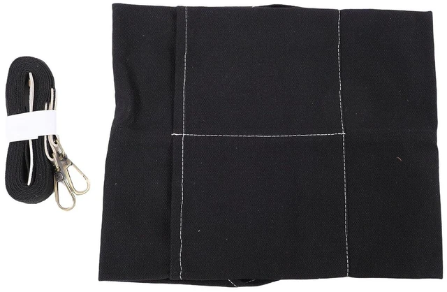 Alt view image 2 of 6 - Walfront Work Apron with Tool Pockets, Thick Canvas Crossback Apron Adjustable Straps Brass Grommets 30.7x22.4in for Workshop Welding Gardening