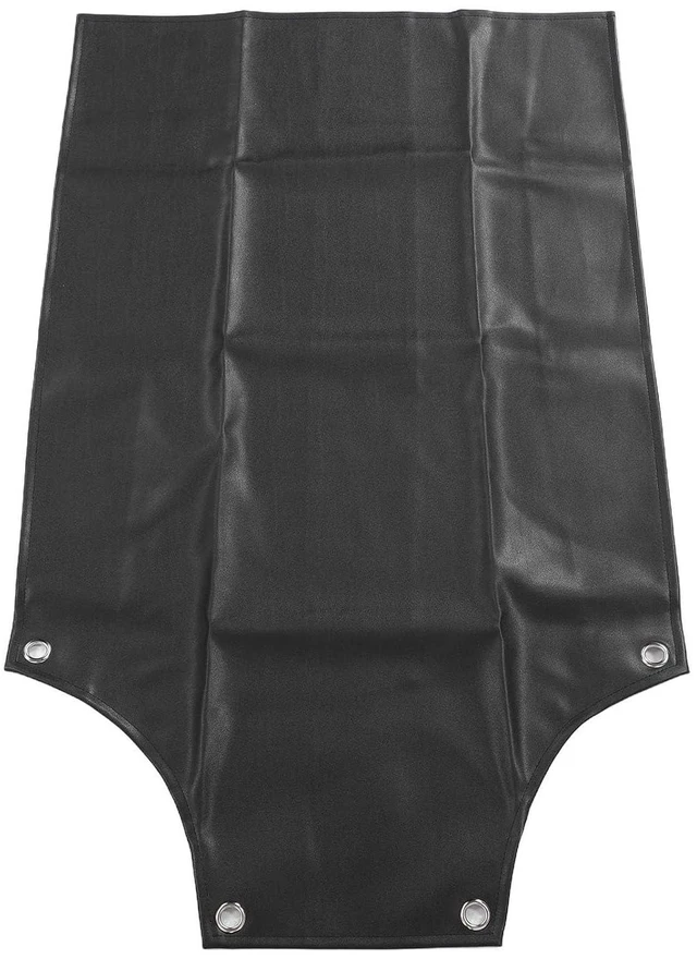 Alt view image 2 of 6 - Walfront PU Bib Apron inch with Crossed Back Straps Adjustable Strap for Dishwashing Pet Grooming Kitchen