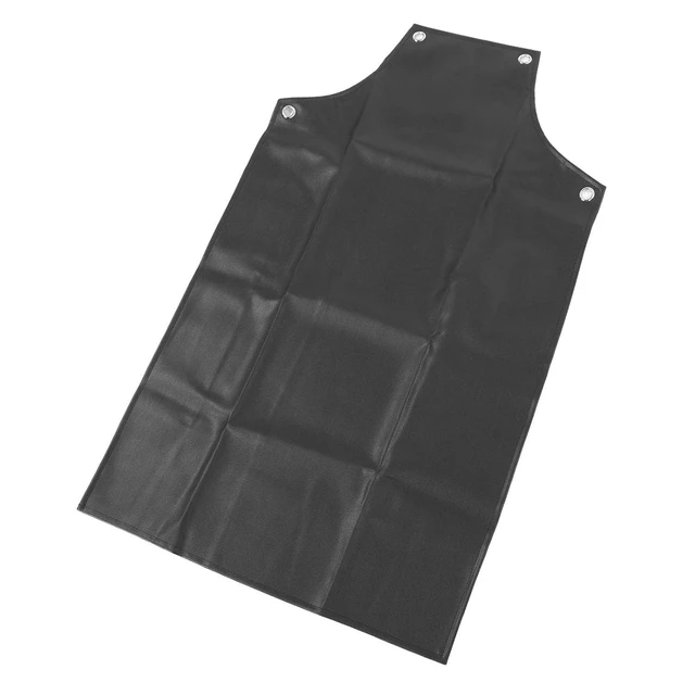 Alt view image 3 of 6 - Walfront PU Bib Apron inch with Crossed Back Straps Adjustable Strap for Dishwashing Pet Grooming Kitchen
