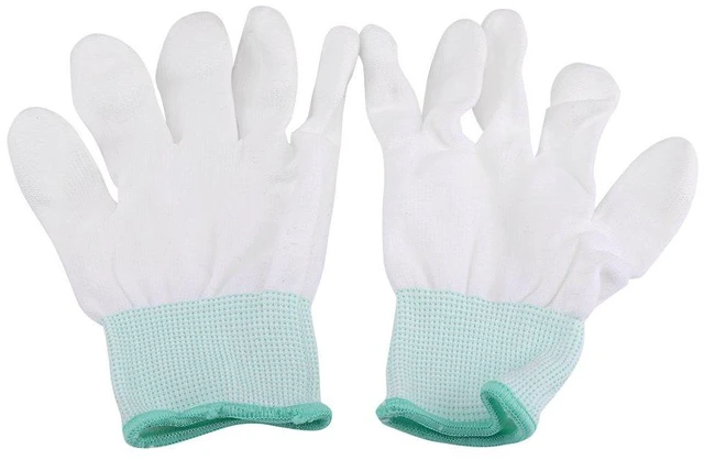 Alt view image 3 of 3 - Walfront Anti Static Gloves PU Coated Fingertip Nylon Fiber Work Gloves
