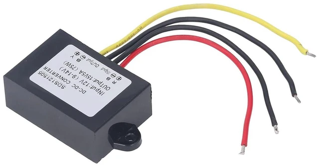 Main image of WALFRONT 12V to 15V Boost Converter, PP Resin Sealed DC to DC Step Up Module 75W 5A IP67 96% Efficiency with Protection for Electrical Equipment Outdoor Use
