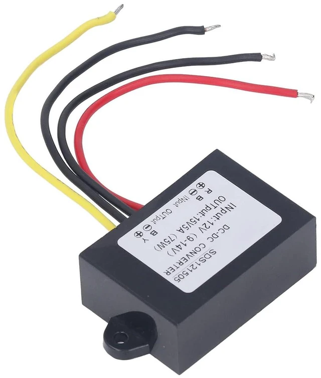 Alt view image 4 of 6 - WALFRONT 12V to 15V Boost Converter, PP Resin Sealed DC to DC Step Up Module 75W 5A IP67 96% Efficiency with Protection for Electrical Equipment Outdoor Use