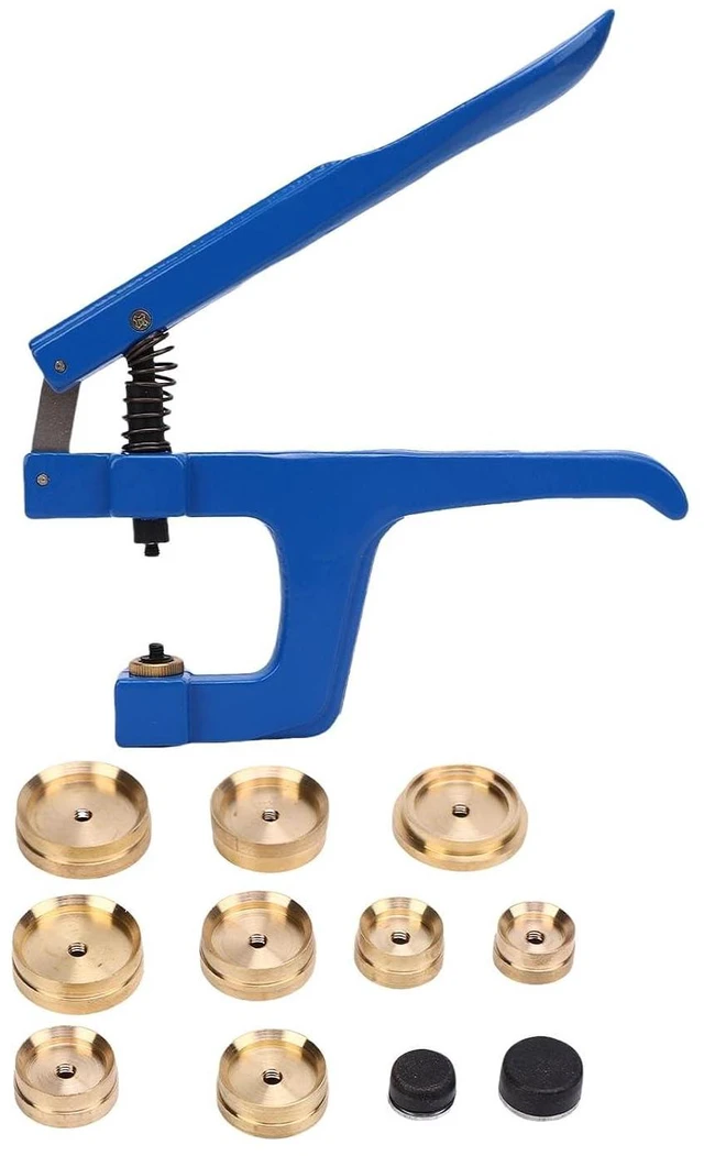 Main image of Walfront Watch Press Set Watch Back Case Repair Tool with 11 Interchangeable Dies and Ergonomic Handle for Battery Replacement and Glass Cover Installation