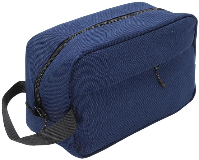 Alt view image 3 of 6 - Walfront Men Toiletry Bag Travel Toiletry Organizer Hanging Storage Bag with Multiple Mesh Pockets Water Nylon for Business Trip Gym Vacation (Dark Blue)