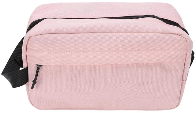 Alt view image 5 of 6 - Walfront Men Toiletry Bag Travel Toiletry Organizer Hanging Storage Bag with Multiple Mesh Pockets Water Nylon for Business Trip Gym Vacation (Pink)