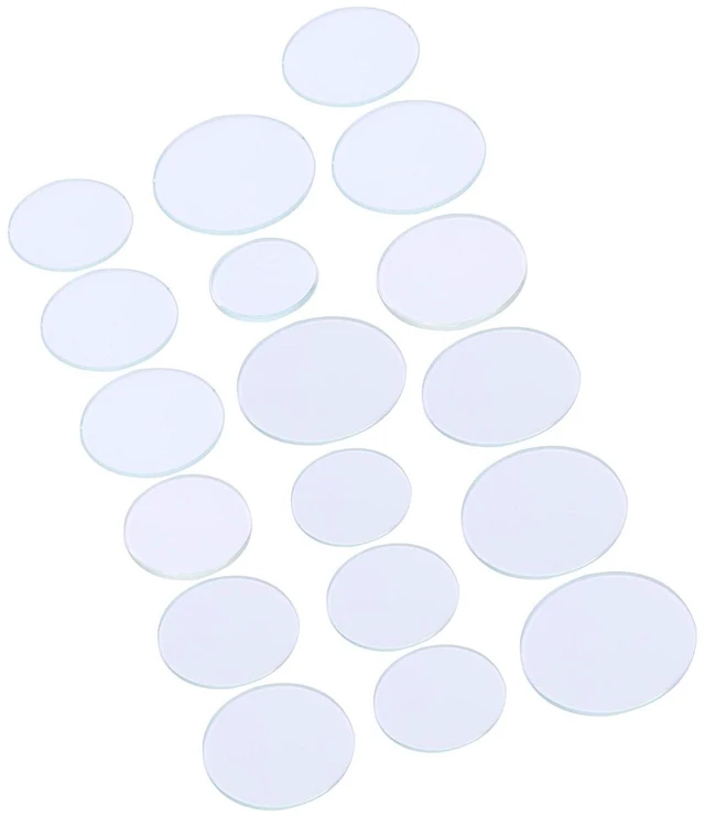 Alt view image 2 of 6 - Walfront Watch Glass Mineral Glass Flat Crystal Lens Set 18Pcs 16 to 24.5mm 1.2mm Thick Transparent Replacement for Watch Repair Replacement and Hobby Users