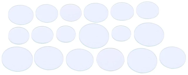 Alt view image 6 of 6 - Walfront Watch Glass Mineral Glass Flat Crystal Lens Set 18Pcs 16 to 24.5mm 1.2mm Thick Transparent Replacement for Watch Repair Replacement and Hobby Users