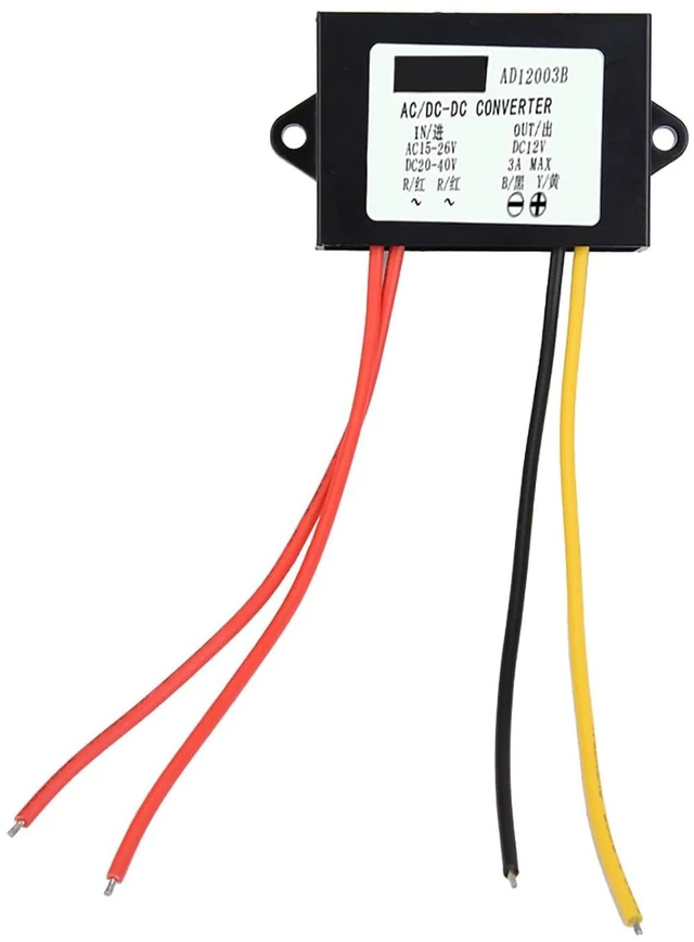 Main image of WALFRONT AC24V to DC12V Power Supply Converter, Potting Voltage Regulator Module 3A 36W 95 Percent Efficiency Overcurrent Protection for Car Audio LED Display Motor Fan Solar Panel