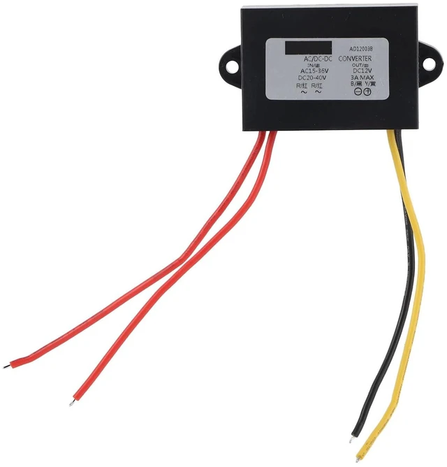 Alt view image 5 of 6 - WALFRONT AC24V to DC12V Power Supply Converter, Potting Voltage Regulator Module 3A 36W 95 Percent Efficiency Overcurrent Protection for Car Audio LED Display Motor Fan Solar Panel