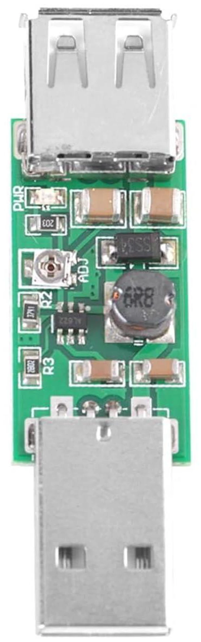 Main image of WALFRONT USB Step Up Voltage Converter, Adjustable Output Boost Module 3V to 6V Input to 6V 15.5V Output, 79 90 Percent Efficiency, Portable DC DC Power Supply for Small Devices