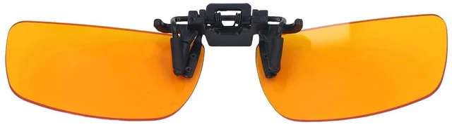 Main image of Walfront Clip On Glasses Blue Light Blocking Anti Eye Strain Orange Glasses 180 Degree Vertical Flip for Comfort Relaxation