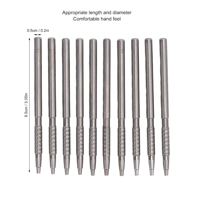 Alt view image 2 of 6 - Walfront 10Pcs Watch Hand Setting Tool Stainless Steel Hands Presser for Watch Repair Tool Watchmaker Repair