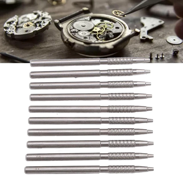 Alt view image 5 of 6 - Walfront 10Pcs Watch Hand Setting Tool Stainless Steel Hands Presser for Watch Repair Tool Watchmaker Repair