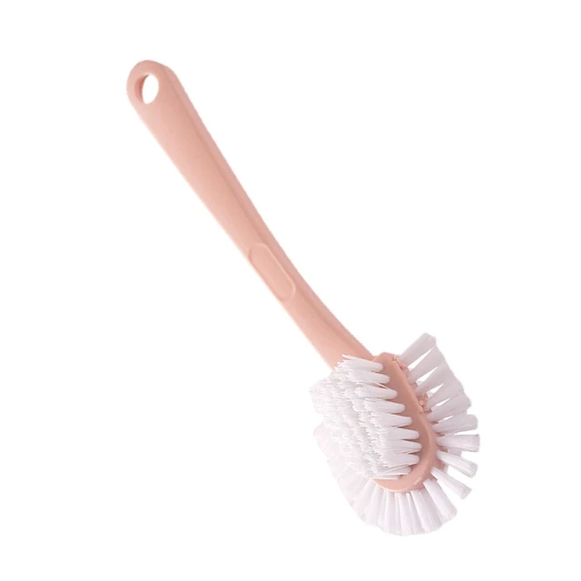 Alt view image 4 of 6 - WALFRONT Shoe Brush, Double Sided Scrubbing with Long Handle, Soft and Hard for Household Cleaning