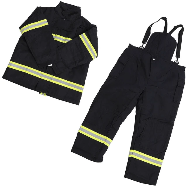 Alt view image 4 of 6 - Walfront Fire Resistance Safety Suit High Visibility Safety Suit with Reflective Strips
