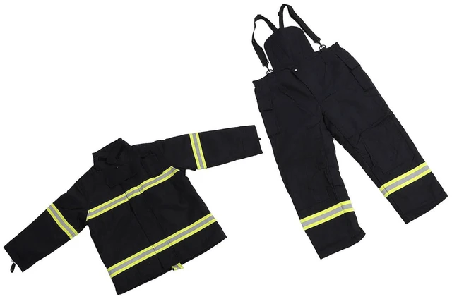 Alt view image 6 of 6 - Walfront Fire Resistance Safety Suit High Visibility Safety Suit with Reflective Strips
