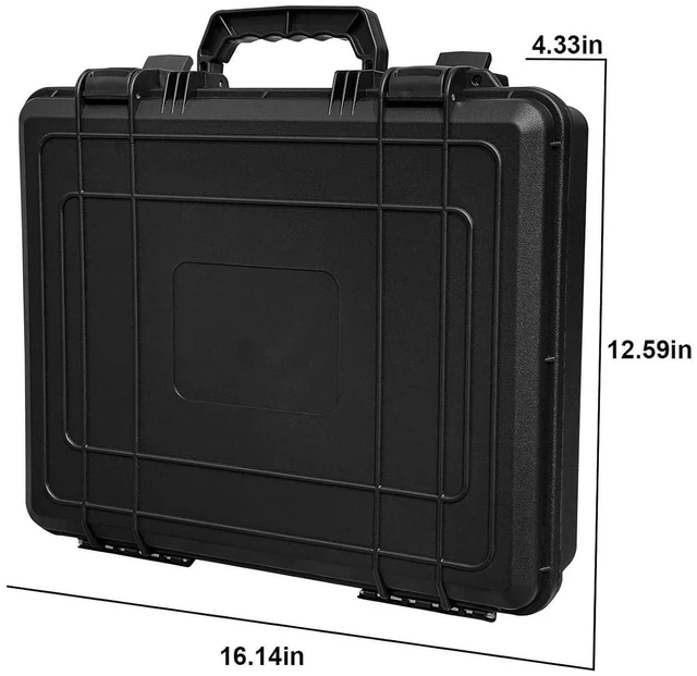 Alt view image 2 of 6 - Walfront Satellite Travel Case Satellite Protective Travel Case for Mini with Shock Proof Water Proof ABS Shell Foams Compartments Lockable Holes for Camping