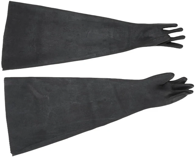 Alt view image 2 of 6 - Walfront Sandblasting Gloves Crafted from Latex Design Ideal for Industrial Use Ensuring Long Lasting Protection for Sandblasting Machines Dry Boxes