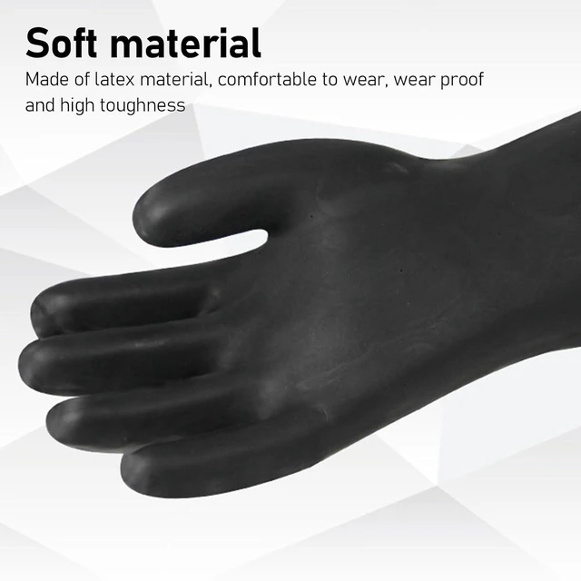 Alt view image 4 of 6 - Walfront Sandblasting Gloves Crafted from Latex Design Ideal for Industrial Use Ensuring Long Lasting Protection for Sandblasting Machines Dry Boxes