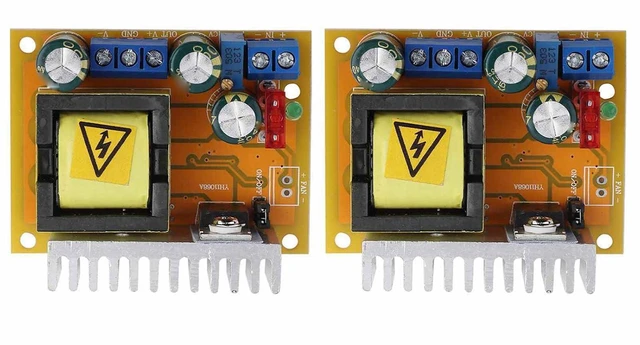Main image of WALFRONT 2Pcs DC to DC High Voltage Boost Converter Step Up Voltage Regulator Capacitor Charging Power Supply Module