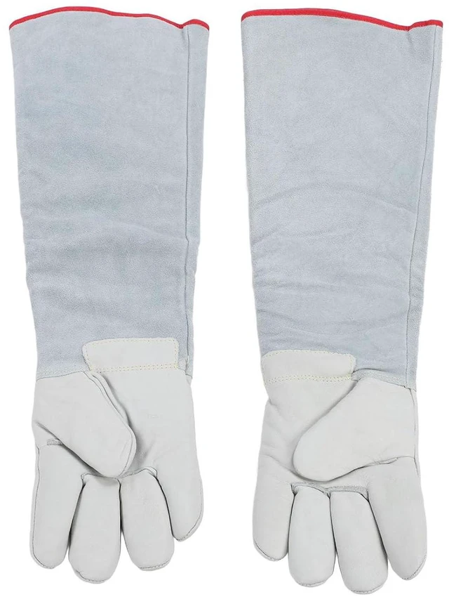 Main image of Walfront Freezer Gloves For Working In Freezer Work Gloves 60cm Dry Ice Cowhide Leather Liquid Nitrogen Protective for Laboratory Use -436-260 Cold Storage Safety