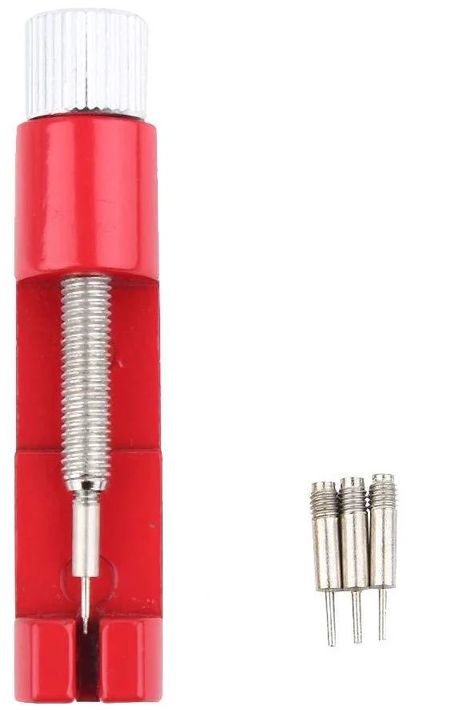 Alt view image 5 of 6 - WALFRONT Watch Link Removal Tool Kit, Metal Watch Band Adjuster with Extra Pins for DIY Bracelet Sizing and Repair, Compact 2.6in Tool for Home Use
