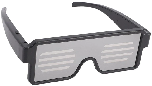 Main image of Walfront USB Rechargeable LED Glowing Glasses with 11 Dynamic Flashing Neon Light Patterns for Halloween Christmas Parties Adult and Kids Costume Accessories
