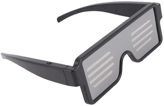 Alt view image 2 of 6 - Walfront USB Rechargeable LED Glowing Glasses with 11 Dynamic Flashing Neon Light Patterns for Halloween Christmas Parties Adult and Kids Costume Accessories