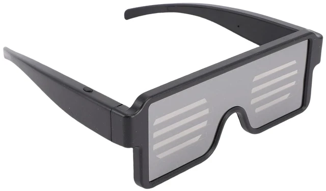Alt view image 4 of 6 - Walfront USB Rechargeable LED Glowing Glasses with 11 Dynamic Flashing Neon Light Patterns for Halloween Christmas Parties Adult and Kids Costume Accessories