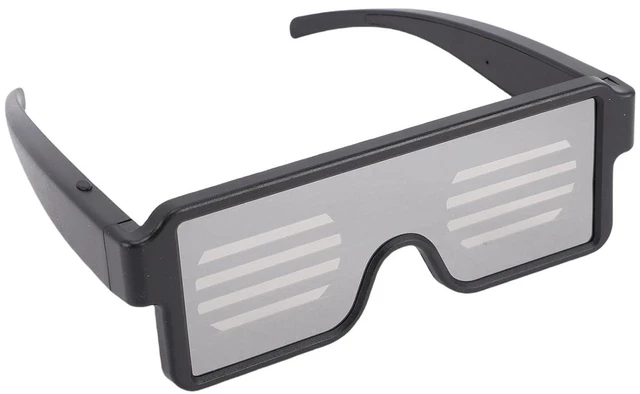 Alt view image 6 of 6 - Walfront USB Rechargeable LED Glowing Glasses with 11 Dynamic Flashing Neon Light Patterns for Halloween Christmas Parties Adult and Kids Costume Accessories