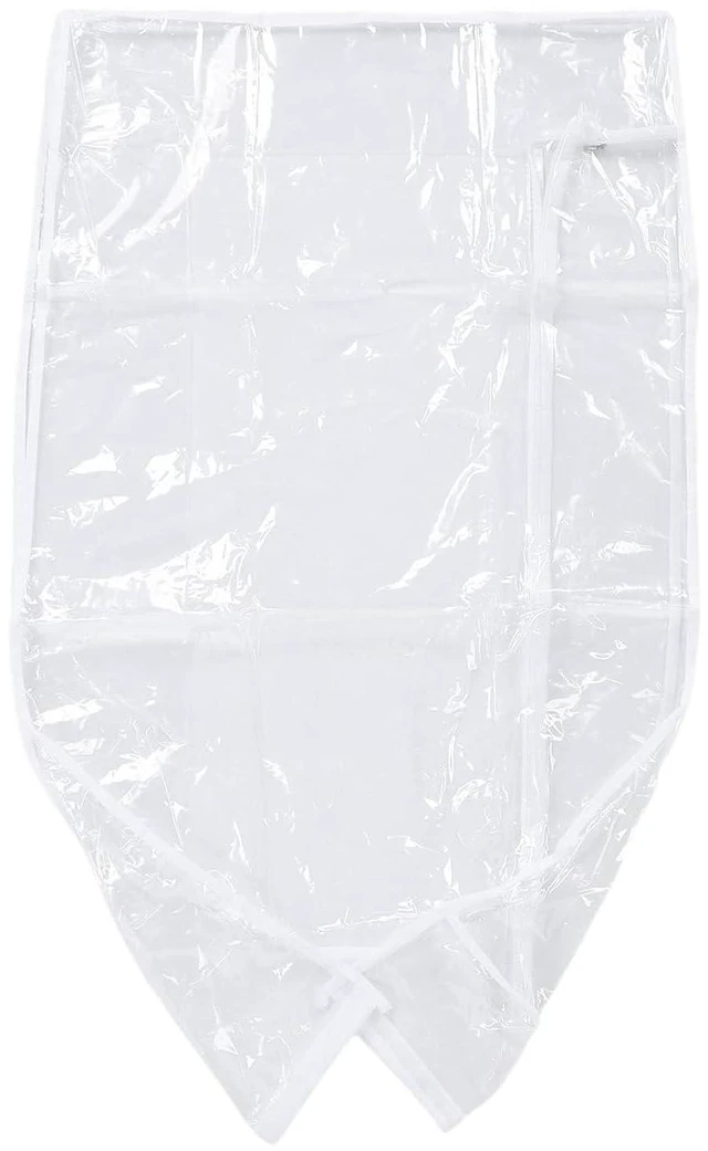 Alt view image 3 of 6 - WALFRONT Clear Garment Bag Transparent Dress Cover for Coats Jackets Dresses, Breathable Dust Proof Hanging Clothes Protector with Extended Capacity, Fits Standard Closets 23.6 X 11.8 X (Fully Clear