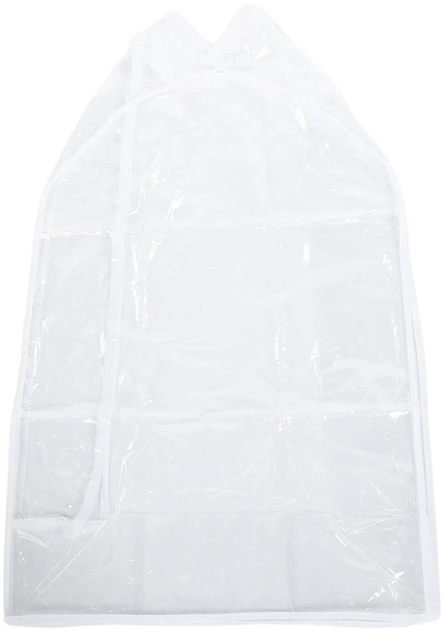 Alt view image 5 of 6 - WALFRONT Clear Garment Bag Transparent Dress Cover for Coats Jackets Dresses, Breathable Dust Proof Hanging Clothes Protector with Extended Capacity, Fits Standard Closets 23.6 X 11.8 X (Fully Clear