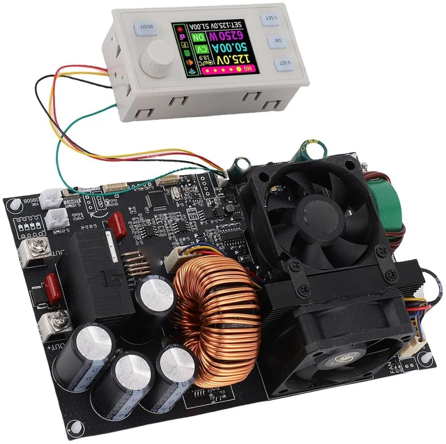 Alt view image 5 of 6 - WALFRONT Adjustable Voltage Regulator DC Converter, ABS Material 6250W Power Supply Module with Panel Display for LED Driver Lab Use
