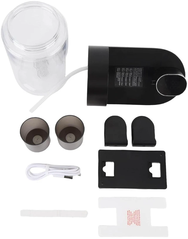 Alt view image 6 of 6 - WALFRONT Dispenser LED Display 600ml USB Rechargable Smart Sensor Electric Pump for Bathroom Wall Mounted All Age Groups