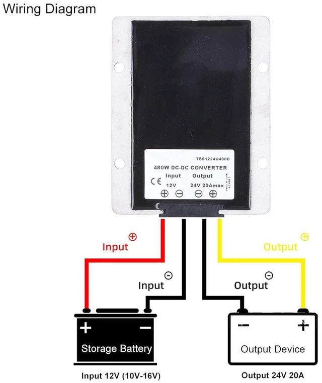Alt view image 3 of 6 - WALFRONT 12V to 24V 20A 480W DC Voltage Converter Boost Module, Motors, Car Navigation LED Strips, Aluminum Alloy Heat Sink, Silicone Potting, Filter Capacitor, Process
