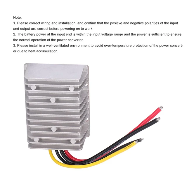 Alt view image 4 of 6 - WALFRONT 12V to 24V 20A 480W DC Voltage Converter Boost Module, Motors, Car Navigation LED Strips, Aluminum Alloy Heat Sink, Silicone Potting, Filter Capacitor, Process