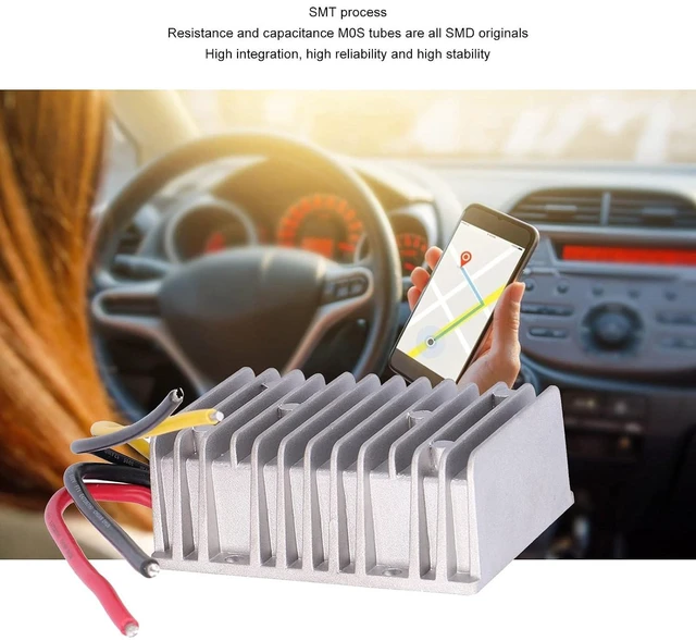 Alt view image 6 of 6 - WALFRONT 12V to 24V 20A 480W DC Voltage Converter Boost Module, Motors, Car Navigation LED Strips, Aluminum Alloy Heat Sink, Silicone Potting, Filter Capacitor, Process